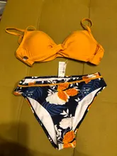CUPSHE-Conjunto de Bikini Floral de realce para mujer, bañadores de dos piezas con Tanga Sexy, trajes de baño de playa, novedad de 2021