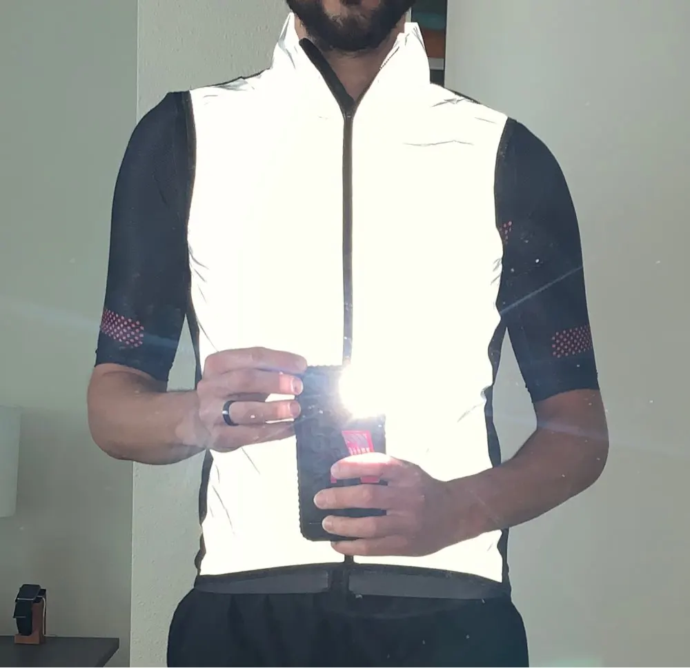 PIMMER all Reflective pro team cycling Vest team windproof vest Sleeveless MTB Road Bike Bicycle Jersey Top Cycle Clothing gilet 5