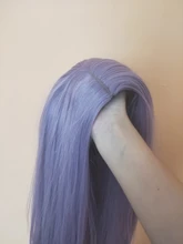 Wignee-Peluca de cabello sintético para mujer, cabellera artificial largo liso de color rosa para Cosplay, fiesta, a diario, resistente al calor, sin pegamento