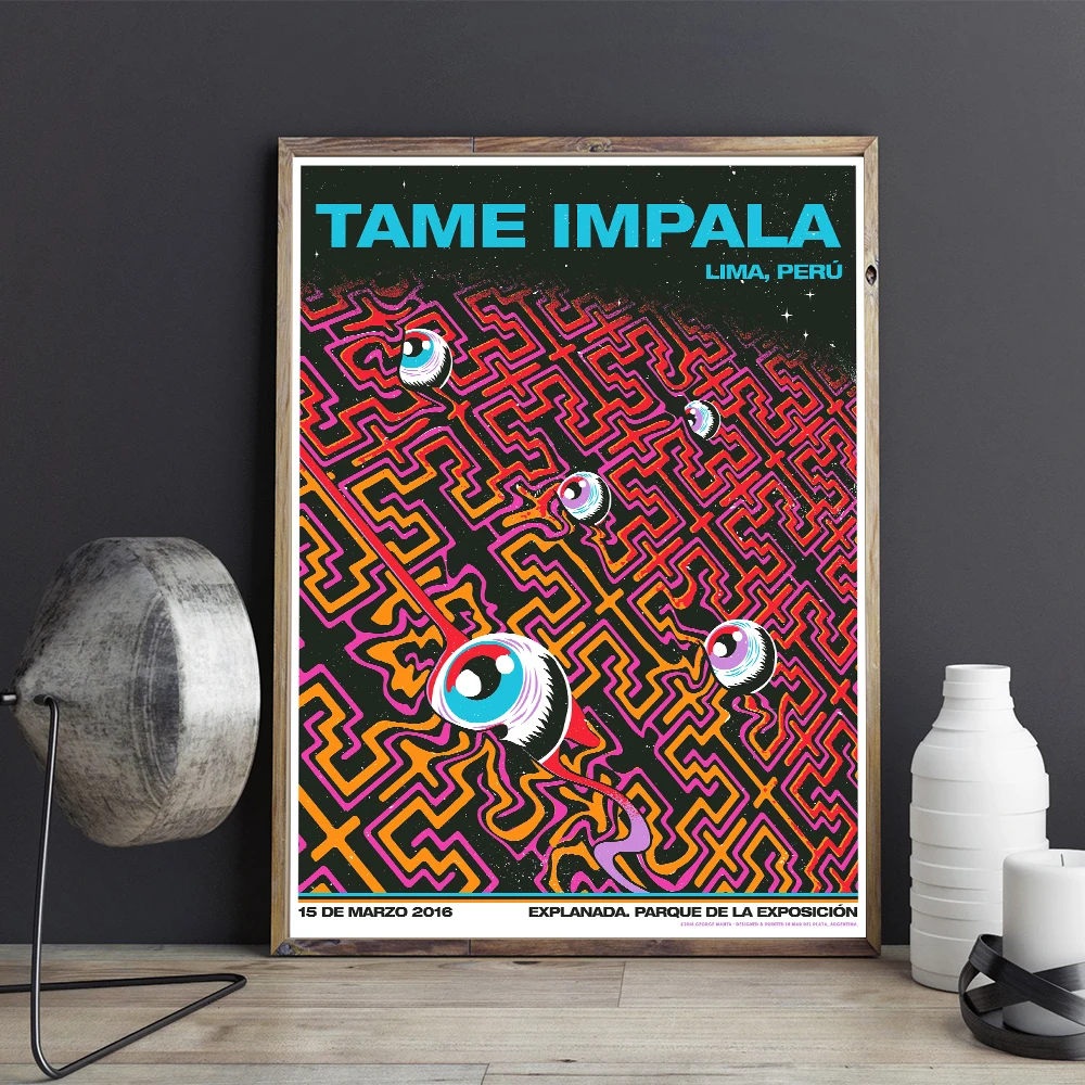 Оригинальный музыкальный постер Tame Impala Перу винтажная красочная Картина на