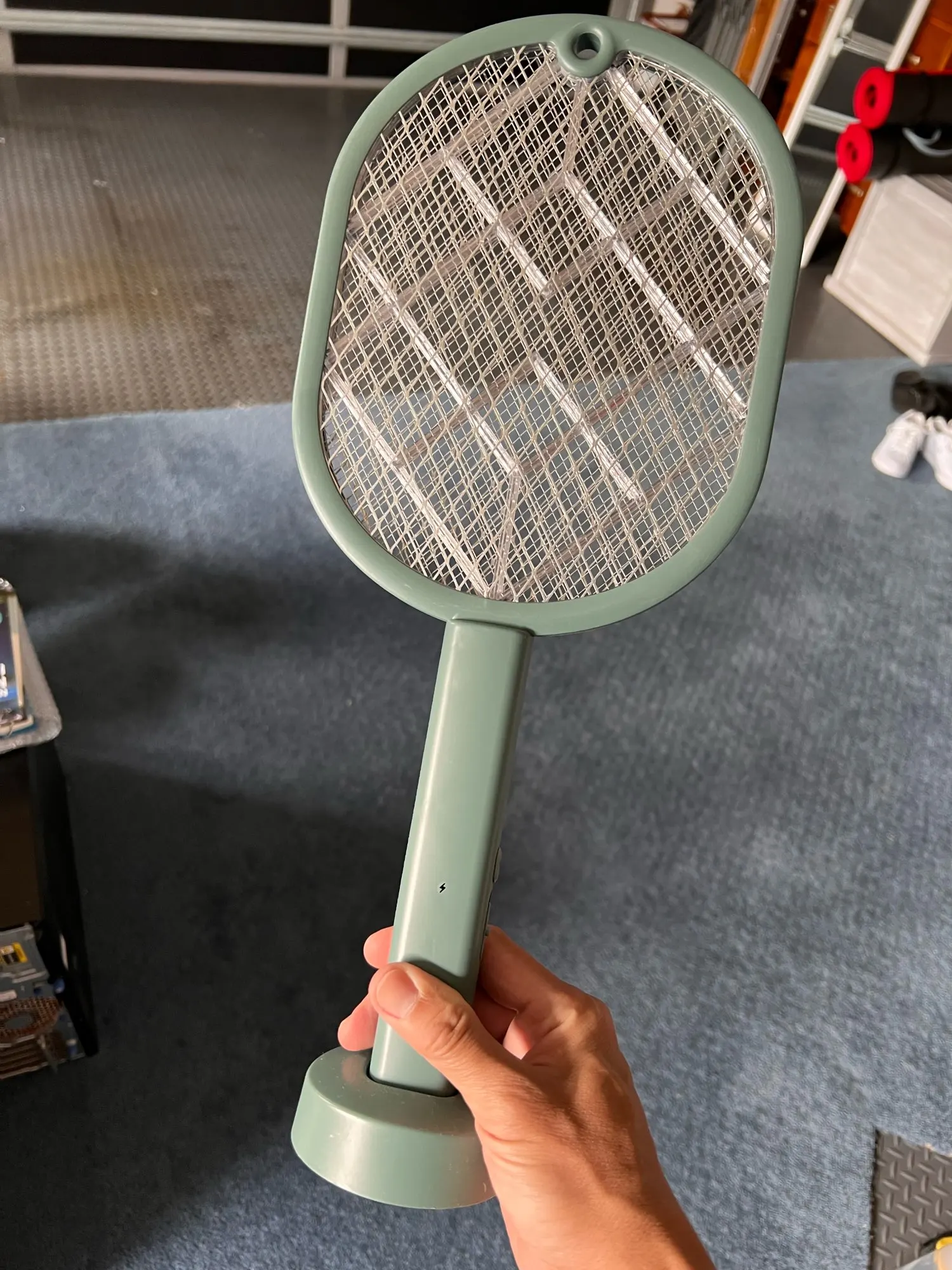 Hot Sale 4000V Electric Insect Racket Swatter Zapper USB Rechargeable Summer Mosquito Swatter Kill Fly Bug Zapper Killer Trap photo review