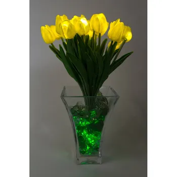 

LED flower tulips 21 PCs Yellow (green)