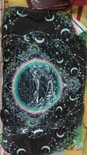 Tapiz de Mandala de Luna y sol de colores, tapiz colgante de pared Celestial, alfombras de pared Hippie, decoración de pared para dormitorio, color blanco y negro