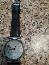 Relojes clásicos de cuarzo para mujer, pulsera analógica redonda con correa de cuero, informal