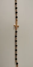 2021 Fashion Exquisite Black Beades Cross Bracelet Fashion Gold Color Metal Chain Bracelets