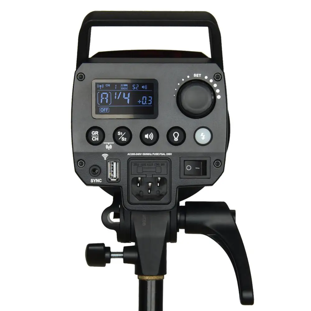 Godox MS200 200 Вт MS300 300 Вт 2,4 г встроенный беспроводной приемник легкая Компактная и прочная студийная вспышка Bowens Mount