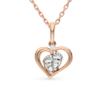 

Gold pendant with diamonds sunlight sample 585