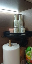 Bathroom Shelf Storage-Holder No-Punching Kitchen Rack Wall-Hanger Black Aluminum