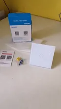 UBARO-Interruptor táctil con Panel de cristal blanco, pulsador estándar europeo de luz Ac230v, 1 Banda, Control único, lámpara de pared