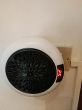 Calentador eléctrico para espacios, miniventilador portátil de montaje en pared para hogar, oficina, escritorio, calentador de aire caliente, silencioso, remoto, termostato de calor rápido