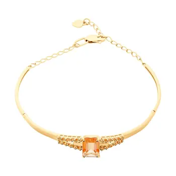 

Sokolov bracelet made of gold with Topaz Swarovski,Crystals, fashion jewelry, 585, women's male