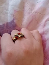 Anillo de Plata de Ley 925 con forma de flor y hoja para mujer, sortija, zirconia, circonita, Color negro, dorado, rojo, dos colores
