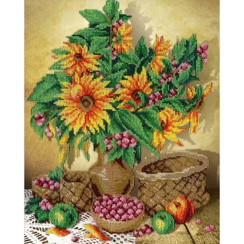 

Bg-276 set for embroidery MP studio "vase with apples" 35*28 cm