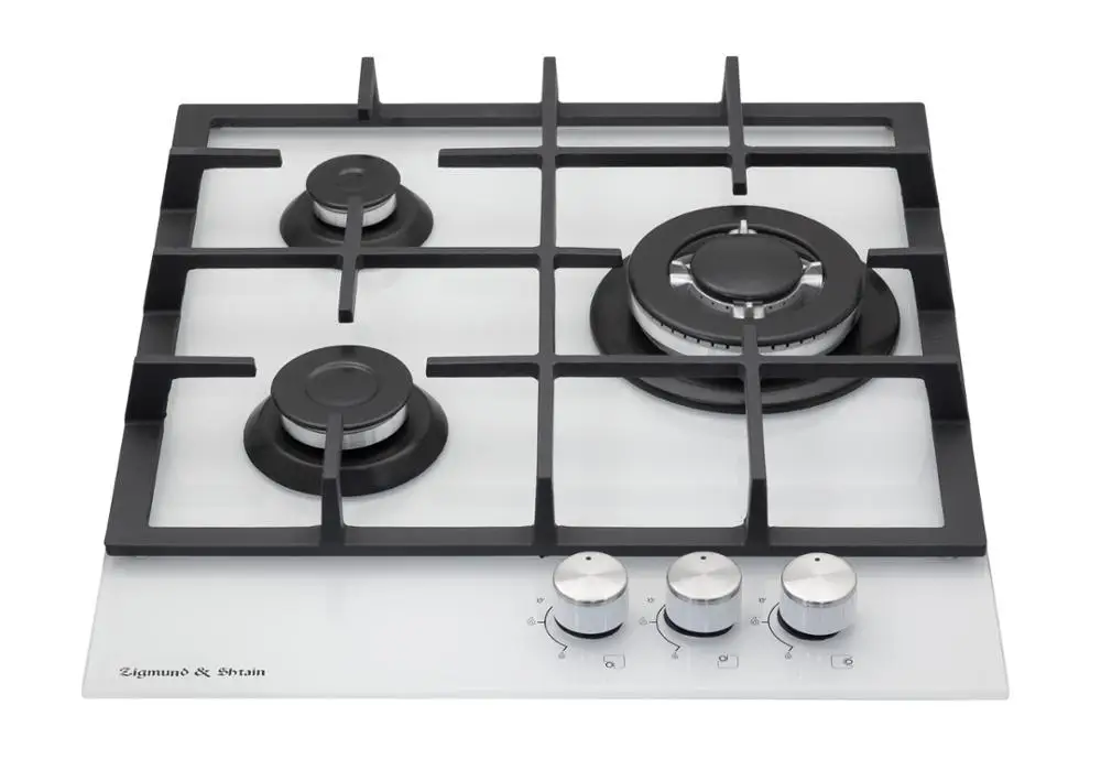 - BulitIn Hobs Zigmund Shtain M 214 W White BulitIn Gas Hobs ThreeCooker Hob Cooking Panel Cooktop Panel Cooking Surface