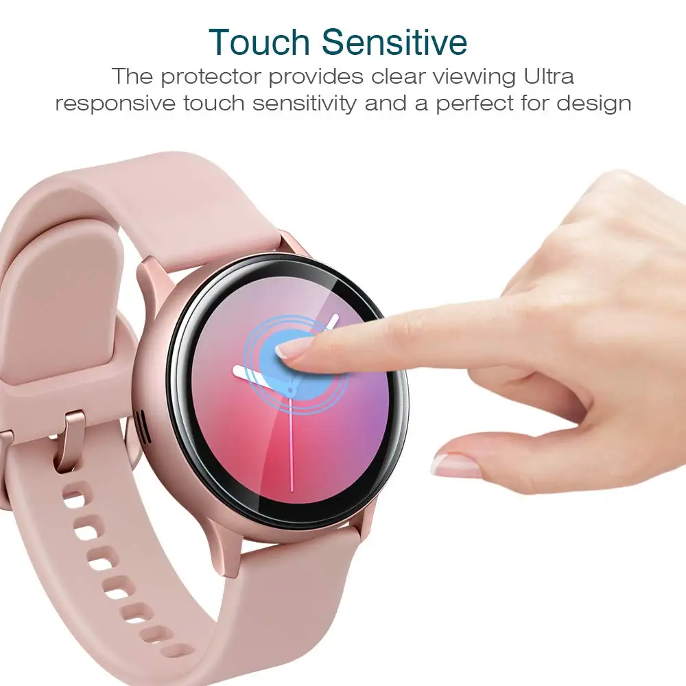 3 шт Защитная пленка для samsung Galaxy watch active 2 44 мм 40 мм 3D HD ультра-тонкая защитная пленка для часов Active2 аксессуары