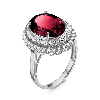 

Ring made of silver with cubic zirconia and corundum Sint.