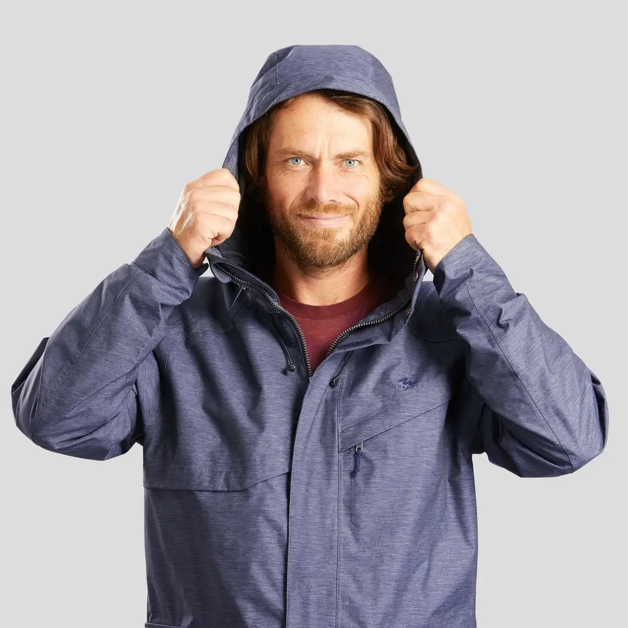 Куртка водонепроницаемая для походов на природе мужская NH550 QUECHUA х Decathlon|Походные