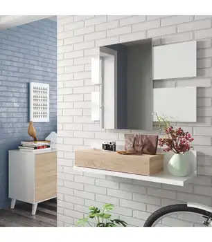 

Receiver with drawer + Modern mirror