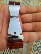 Uwood-relojes de madera para hombre, reloj de pulsera de madera de bambú, correa de madera, reloj de cuarzo, Regalo para marido, Masculino