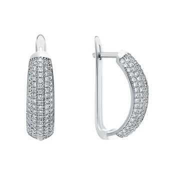 

Silver earrings with cubic zirconia sunlight sample 925