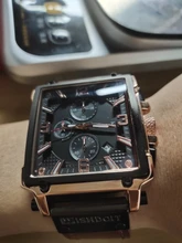 Reloj deportivo para hombre, cronógrafo de cuarzo, con Esfera Grande cuadrada de cuero, marca superior de lujo, a la moda, resistente al agua, nuevo, 2021