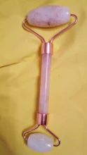 Rodillo de Jade para masaje Facial, rodillo de Jade verde y rosa, piedra Natural, herramientas para el rostro, mentón, cuello, belleza, cuidado de la piel