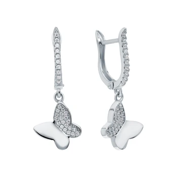 

Silver earrings with cubic zirconia sunlight sample 925