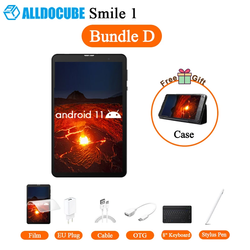 【Newest】Alldocube Smile 1 Tablet PC 8 inch Android 11 3GB RAM 32GB ROM 4000mAh Battery Wi-Fi & 4G Phone Call LTE Kids Tablet PC 