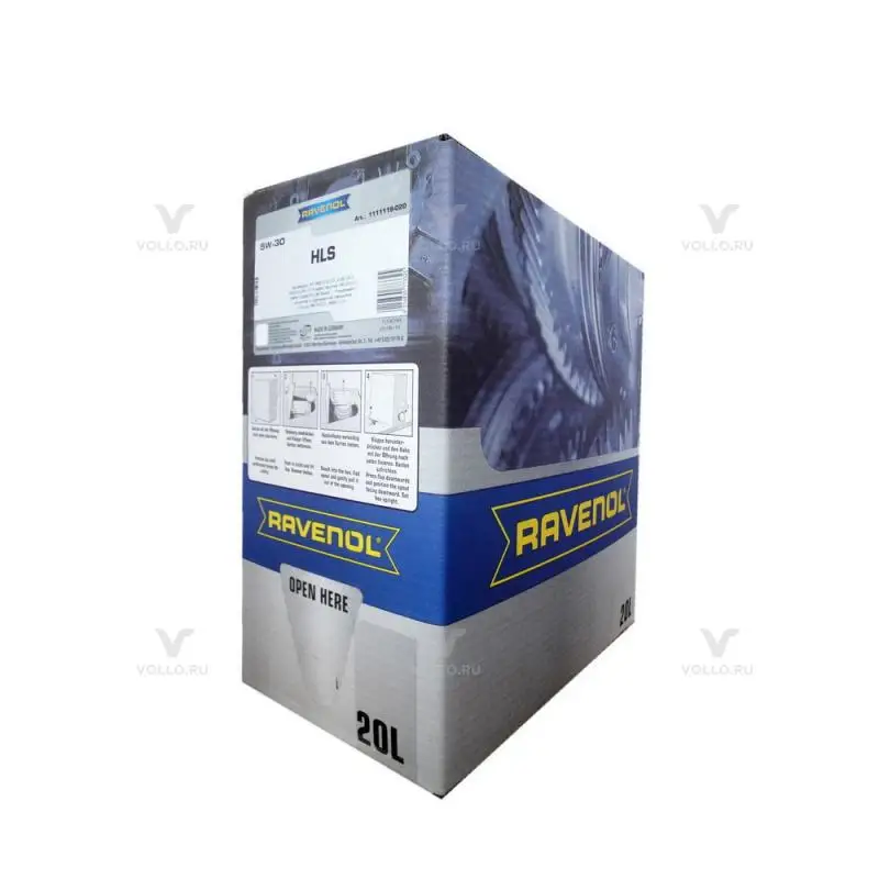 Моторное масло RAVENOL HLS SAE 5W-30 20 л. ecobox