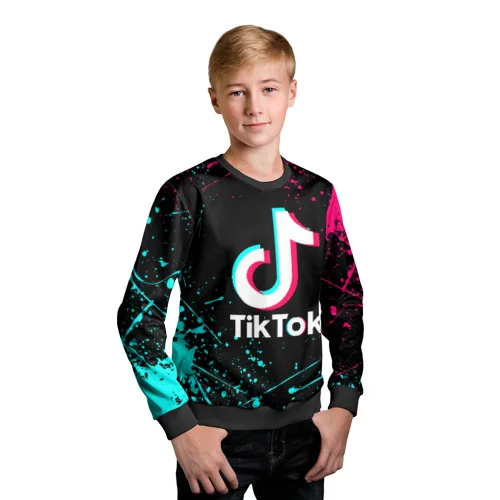 Children 'S sweatshirt 3D TIKTOK, Comfortable sweatshirt ТикТок, for children, boys and girls, soft, bright color, do not fade