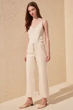 

Trendyol Front Button Normal Waist Cullotte Jeans TWOSS20JE0061