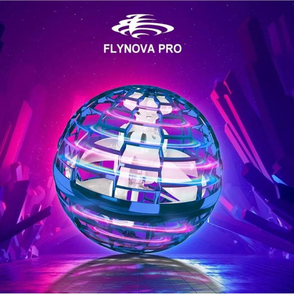 Летающий спиннер шар Flynova Pro дрон светящийся шар-бумеранг с ручным управлением