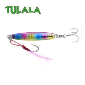 Tulala литой металл 18 г джиговая блесна на Шор отжимание свинца рыбы SeaBass Рыбалка на щуку Приманка снасти вобберы жесткие приманки - Цвет: Rainbow Chartback A