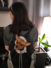 Pet Dog Carrier Backpack Breathable Grid Adjustable Hole For Dog cat Watching Cat Puppy