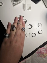 Tocona 14 unids/set Vintage Color de plata antiguo anillo para mujer rosa girasoles Cruz geométrico joyas bohemias 4 кольцо 6391