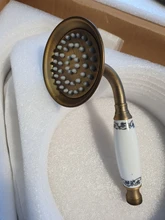Bathroom Faucet Antique-Brass White Tap Porcelain-Handle Cold-Mixer Rotatable Single-Hole