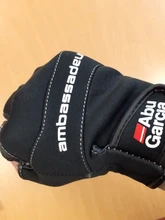 ABU Garcia-guantes de pesca de cuero de alta calidad, cómodos, antideslizantes, para pesca al aire libre, 1 par