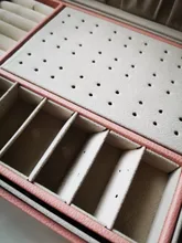 Caja de cuero para joyería de doble capa, caja de almacenamiento de ornamento para pendientes y pendientes, joyero grande multifunción, novedad