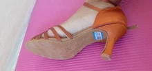 Zapatos de baile latino para mujer, sandalias de satén para chicas, zapatos de baile de salón, tacones únicos suaves de 5 cm/6 cm/7 cm/8 cm