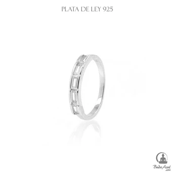 

Anillo Plata de Ley 925 5 PIEDRAS CIRCONITA Joyería Silver C420