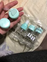 Mini botes de plástico para cosméticos, mini botellas de plástico para uso de crema cosmética para rostro, juego de 7 unidades, envases vacíos de plástico transparentes, kit de viaje