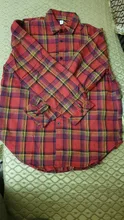 Plaid Shirt Blouse Women Tops Blusas Long-Sleeve Loose Flannel Plus-Size Cotton New-Brand