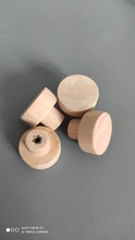Wooden Cabinet Wardrobe-Knobs Drawer-Handle Furniture Hardware Round Natural for 8/12pcs