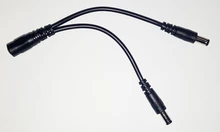 Tira de luces LED RGBW, 5,5x2,1mm, Cable bifurcador de corriente de 1 a 2 vías, conector hembra a 2 macho, Cable divisor para cámara CCTV