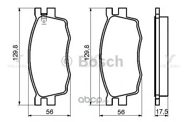 0986494139 BOSCH ДИСКОВЫЕ КОЛОДКИ ПЕРЕДНИЕ
