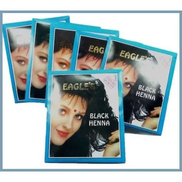 Черная хна Eagles Оригинальная индийская 10 г 6 упаковок краска для волос хной