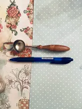 Cuchara de cera de lacre Anti-caliente mango de madera Retro cera estampado cucharas tarjetas de invitación sellos decorativos artesanía