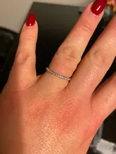CC Rings For Women S925 Bridal Wedding Jewelry Engagement Party Ring White Gold-Color