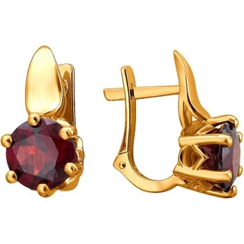 

Esthete earrings with 2 grenades in red gold