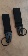 Molle Correa adjuntar clip de cinturón mochila al aire libre de la correa cierre Quickdraw mosquetón campamento agua percha de botella táctico Gancho de soporte